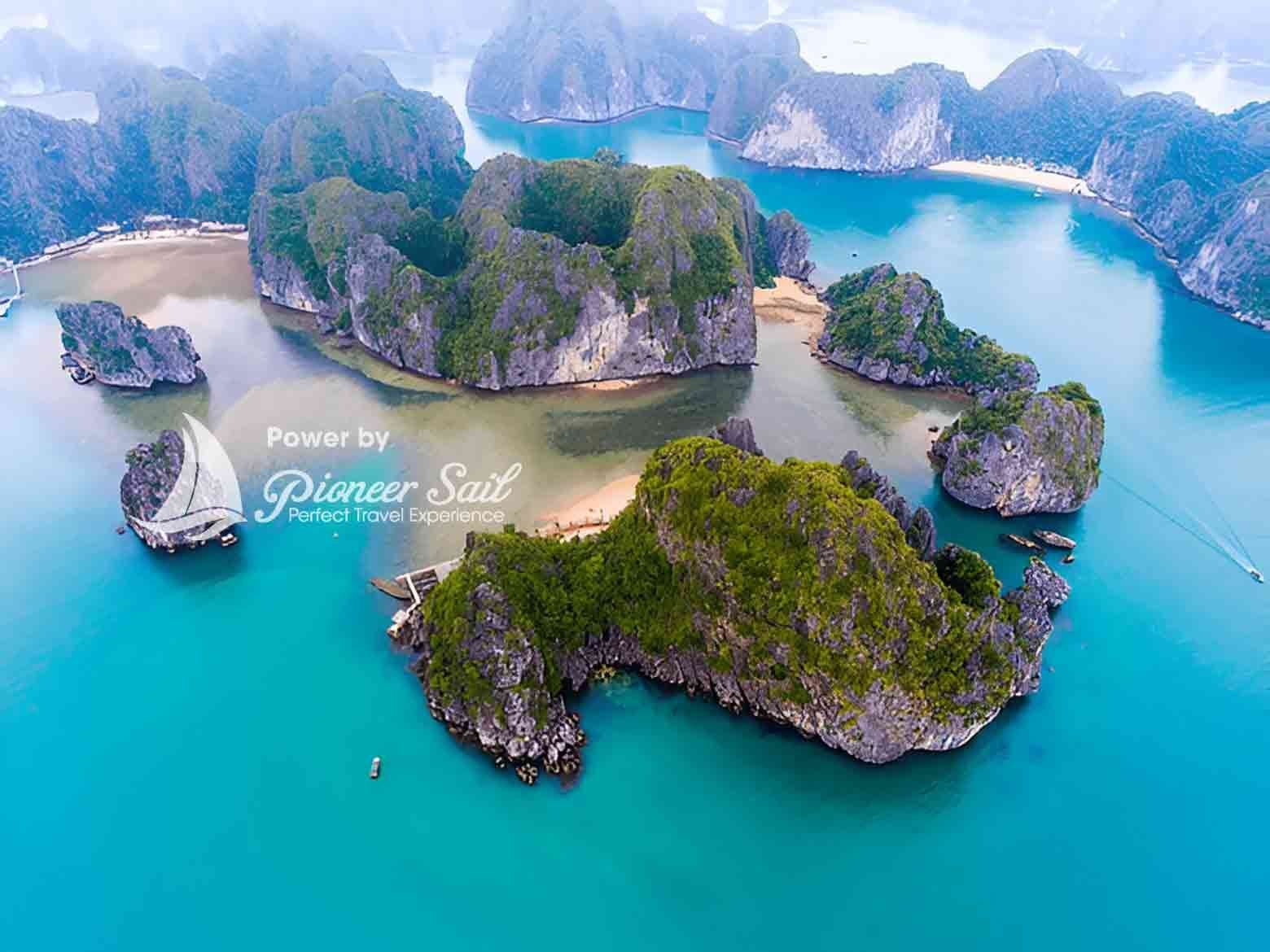 Cat Ba Island From Above Lan Ha Bay Hai Phong