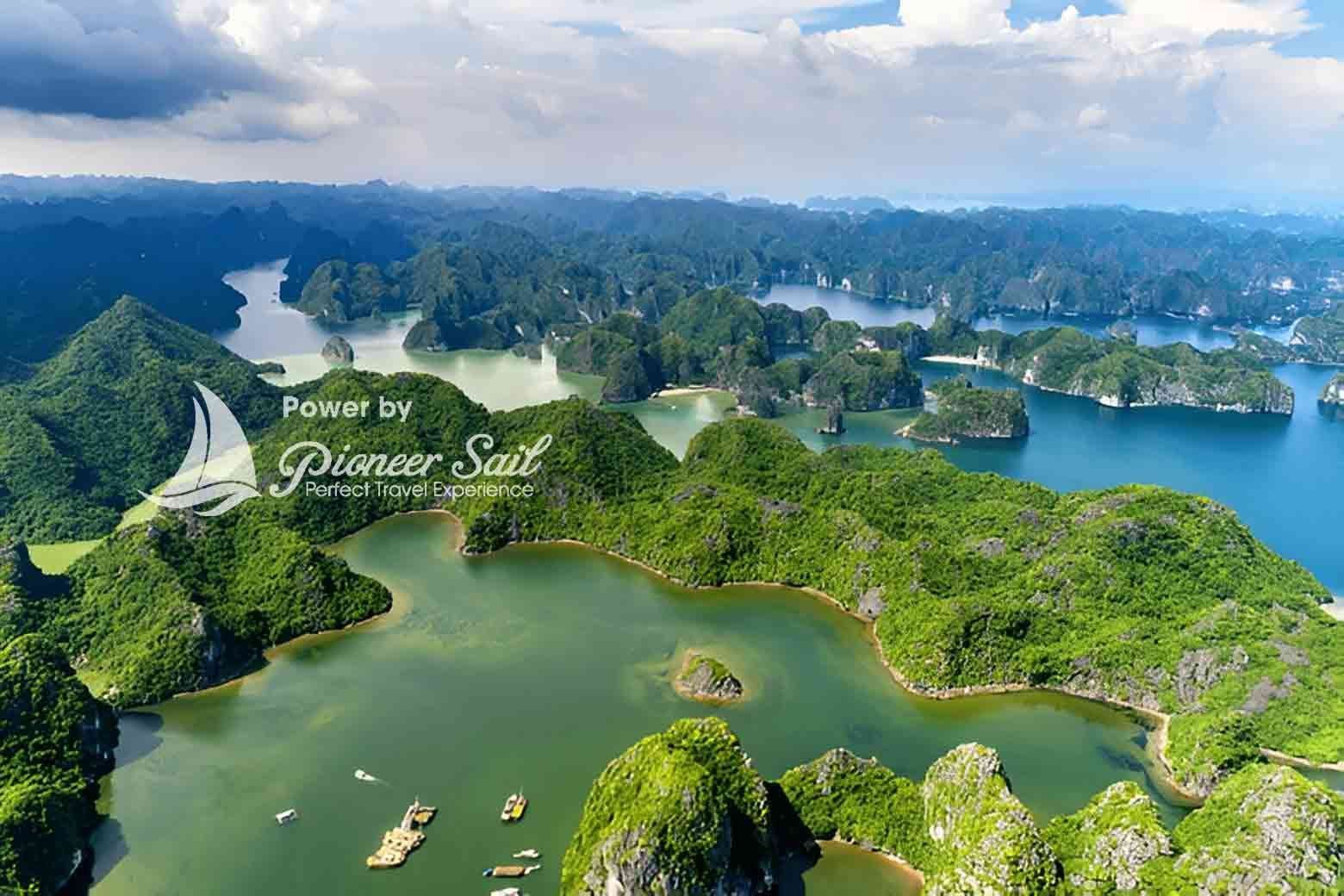 Floating Fishing Village And Rock Island In Lan Ha Bay Vietnam