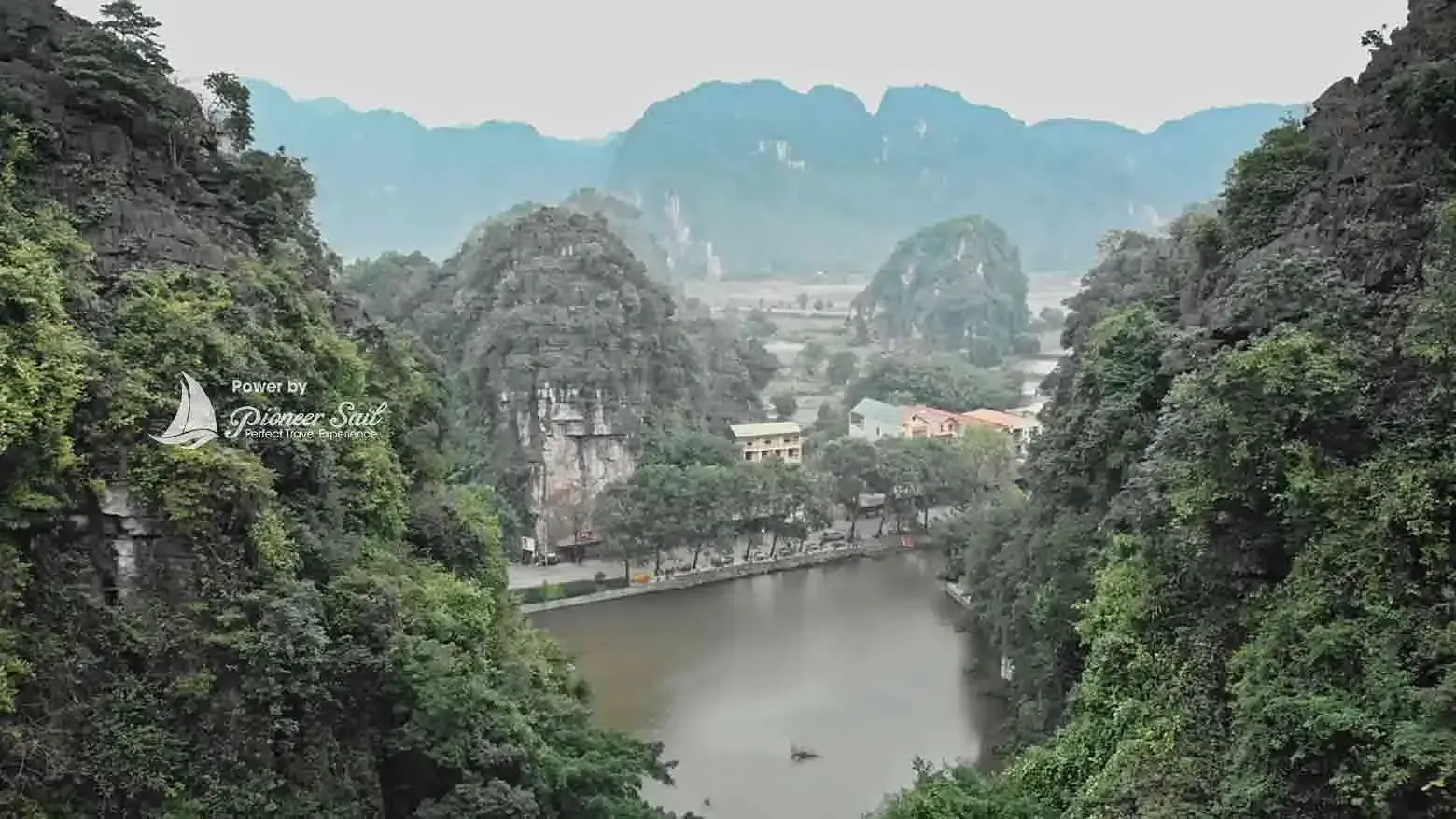 Aerial View Of Trang An Scenic Landscape