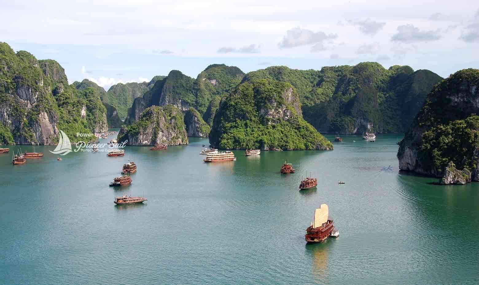 Cruise Tourist Boats At Halong Bay Area In Halong City Vietnam Halong Bay Is Made Of 3000 Limestone Islands