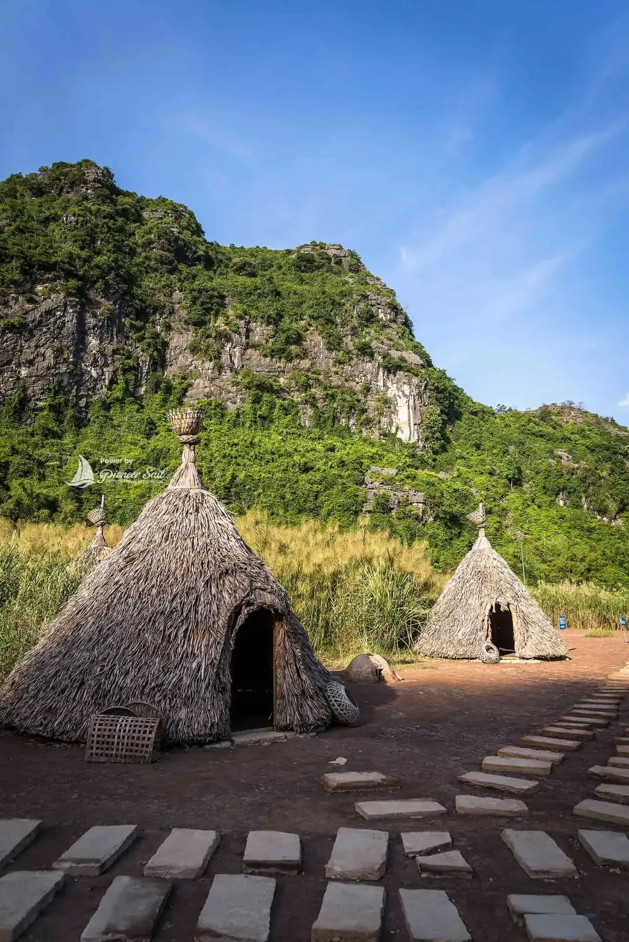 Huts Of Ethnic Minority People In Trang An Landscape Complex A Unesco World Heritage Site Ninh Binh Province Vietnam Scaled