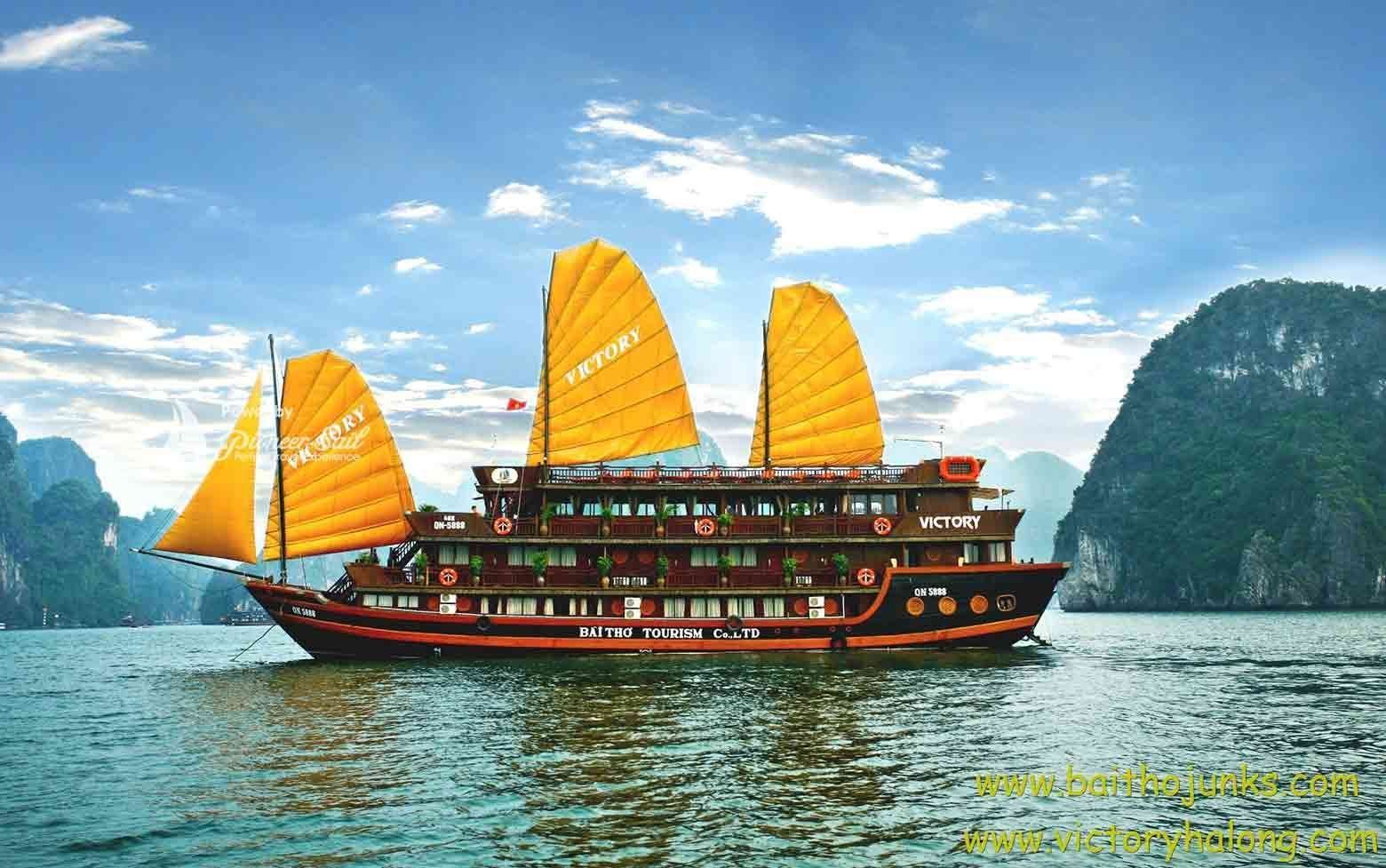 Traditional Halong Junk Boats